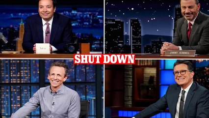 Fallon, Colbert, Kimmel and Meyers forced to shut down production as thousands of Hollywood writers strike for first time in 15 years