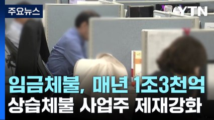 임금체불 매년 1조3천억...상습체불 사업주 제재 강화한다 / YTN