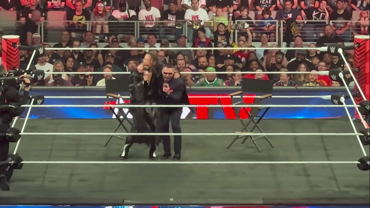 Shinsuke Nakamura takes out The Miz during Miz TV - WWE Raw 5/1/23