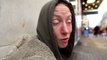 Homeless Woman Sleeping Rough in London after Domestic Violence