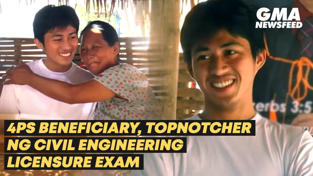 4Ps beneficiary, topnotcher ng Civil Engineering Licensure exam | GMA News Feed