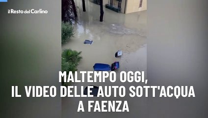 Maltempo oggi, il video delle auto sott'acqua a Faenza