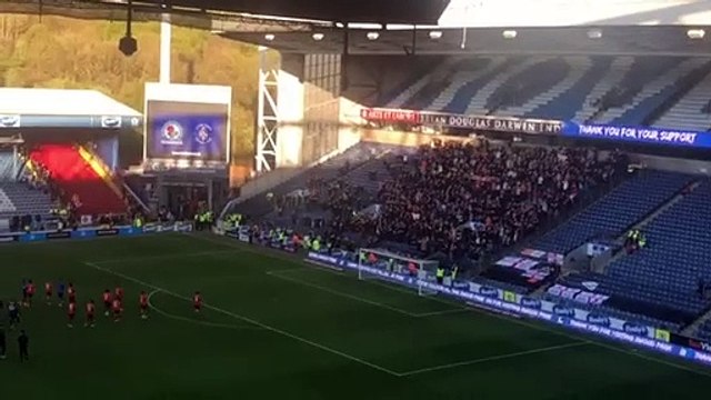 Luton Town's players at Blackburn Rovers