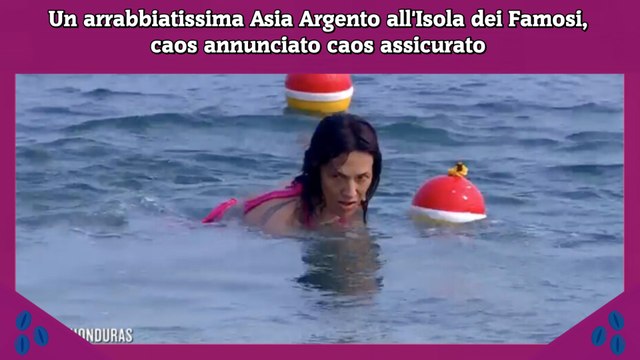 Un arrabbiatissima Asia Argento all'Isola dei Famosi, caos annunciato caos assicurato