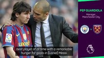 Guardiola makes Messi-Haaland comparison