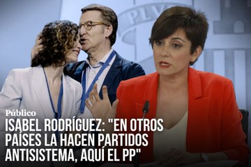 Isabel Rodríguez: "Es un paso más en la campaña del PP de deslegitimizar al Gobierno"