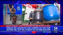 Precio del balón de gas subiría hasta 10% debido al retiro del GLP del fondo de estabilización