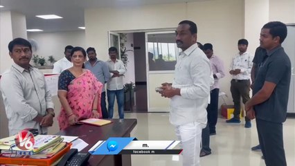 BJP MLA Raghunandan Rao Visits Hyderabad Growth Corridor Limited Office _ V6 News