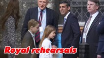 Prince William and Kate take their children to coronation rehearsal with PM Rishi Sunak