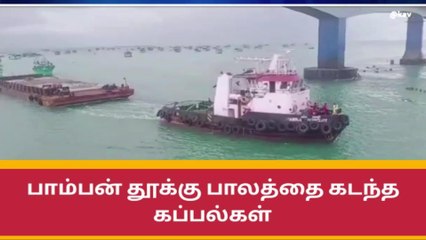 ராம்நாடு:காத்திருந்த கப்பல்கள் - பாலத்தை கடந்து சென்ற அழகு!
