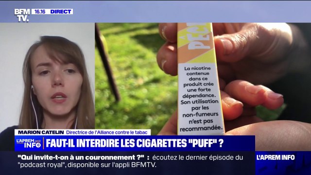 Cigarettes électroniques puff : Un marketing complètement édulcoré (...) qui vise clairement le jeune consommateur pour Marion Catelin (Alliance contre le tabac)
