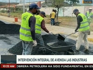 Sucre | Más de mil 100 toneladas de asfalto serán aplicadas en la Av. Las Industrias en Cumaná