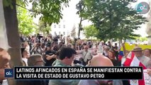 Los colombianos protestan contra la visita de Petro a España: 