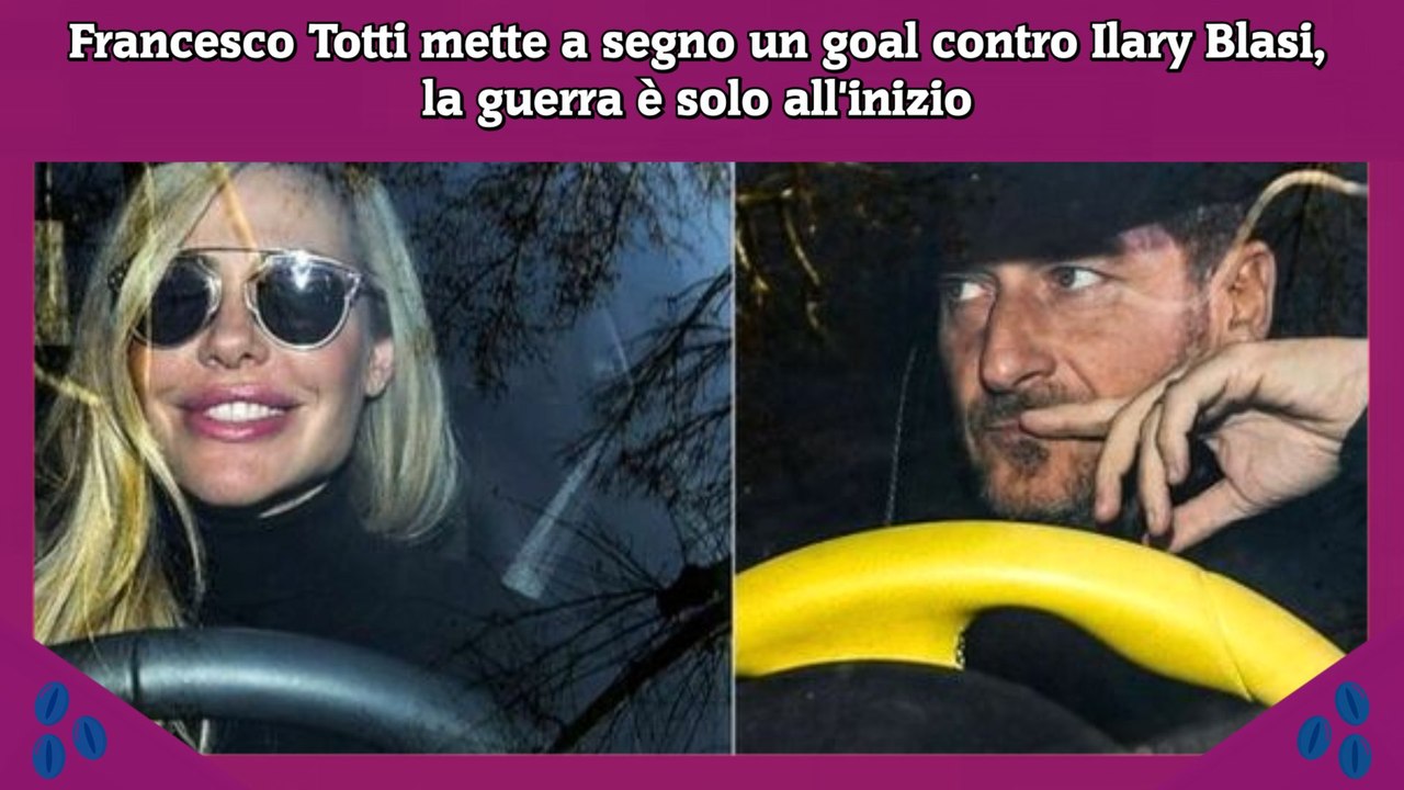 Francesco Totti mette a segno un goal contro Ilary Blasi, la guerra è solo all'inizio