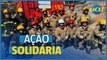 Bombeiros homenageiam garoto que está perdendo a visão em BH