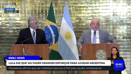LULA DIZ QUE VAI FAZER GRANDES ESFORÇOS PARA AJUDAR ARGENTINA