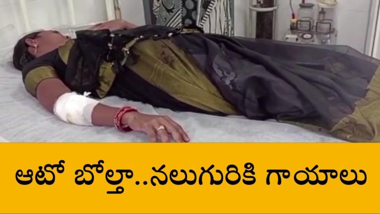 బొబ్బిలి: ఆటో బోల్తా... నలుగురికి గాయాలు