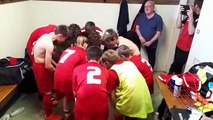 La joie des U13 après la victoire contre le leader