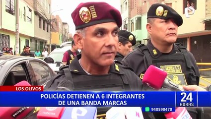 Los Olivos: desarticulan banda de marcas cuando iba a perpetrar asalto