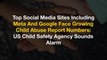 Top Social Media Including Instagram, Google Face Growing Child Abuse Report Numbers: US Child Safety Agency Sounds Alarm - $META $GOOG