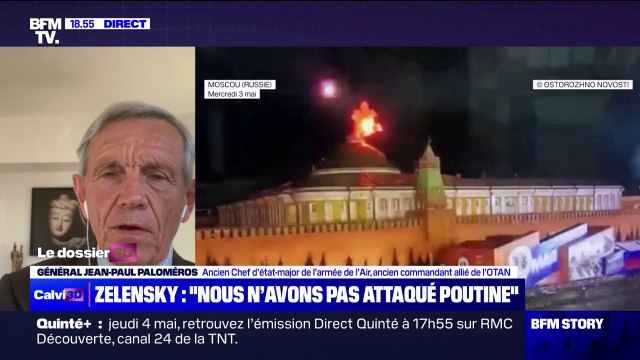 Pour le général Jean-Paul Paloméros (ancien Chef d'état-major de l'armée de l'air), l'explosion des drones au-dessus du Kremlin a tout d'un montage russe