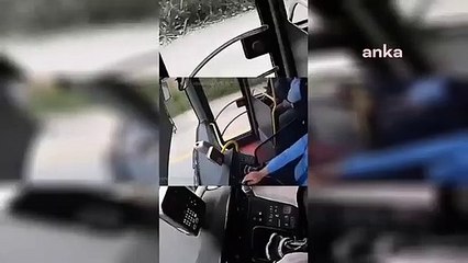 Otobüs şoförü, kontrolden çıkan aracın kazasını önledi