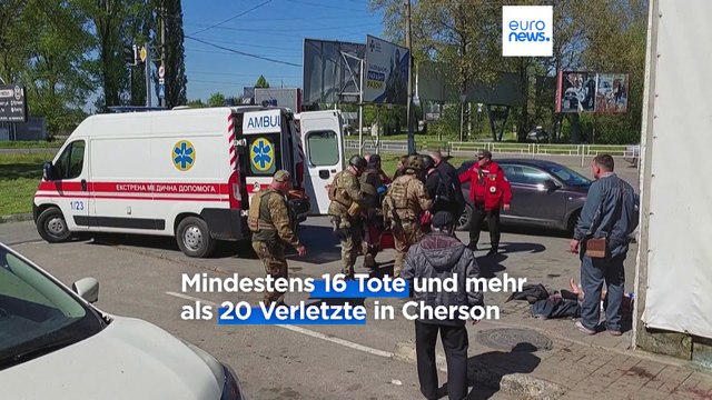 Tote nach Angriff auf Bahnhof, Supermarkt und Tankstelle in Cherson