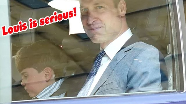 Prince Louis looks serious as he participates in coronation rehearsal with senior royals