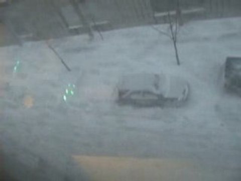 Tempête de neige à Montréal