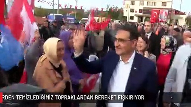 BAKAN DÖNMEZ TERÖRDEN TEMİZLEDİĞİMİZ TOPRAKLARDAN BEREKET FIŞKIRIYOR
