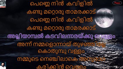 Alliyambal Kadavil - Karaoke with Lyrics - Rosi - Malayalam Lyrics