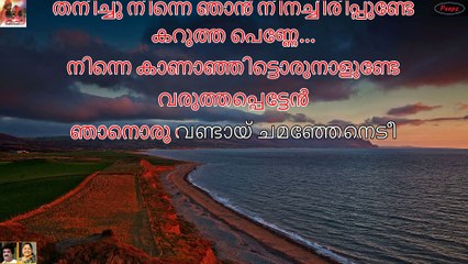 Karuthapenne NInne - Karaoke with Lyrics - Thenmavin kombathu - Malayalam Lyrics