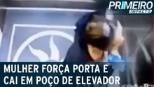 Mulher morre após forçar porta e cair em poço de elevador