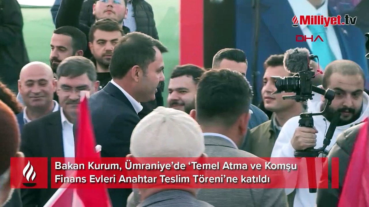 Bakan Kurum, Ümraniye’de ‘Temel Atma ve Komşu Finans Evleri Anahtar Teslim Töreni’ne katıldı