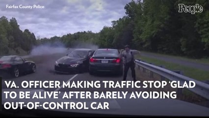 Va. Officer Making Traffic Stop ‘Glad to Be Alive’ After Barely Avoiding Out-of-Control Car — See Video