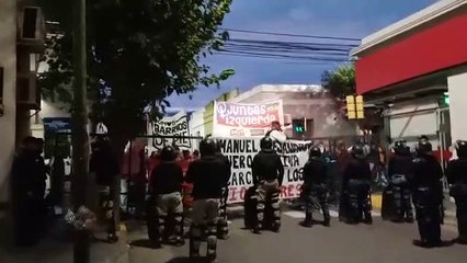 Abuso en Inta: Manifestación a las afueras de la Cámara Penal N°1
