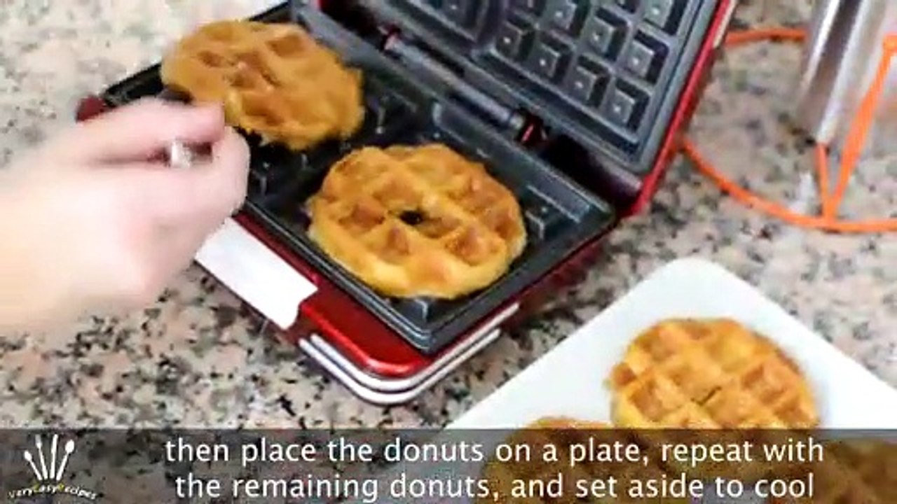 How to Make Donut Waffles Glazed Doughnut Waffles with Whipped Cream