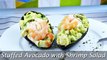 Stuffed Avocado with Shrimp Salad - Easy Crab Sticks & Shrimp Stuffed Avocados Recipe