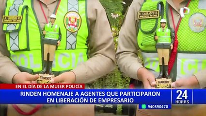 Día de la Mujer Policía: rinden homenaje a agentes que participaron en liberación de empresario