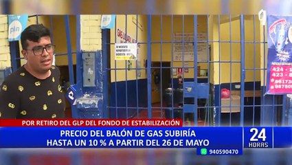 Balón de gas: posible alza de precio afectaría a 8 millones de hogares
