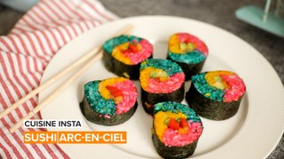 Les rouleaux de sushi Insta avec une touche de couleur