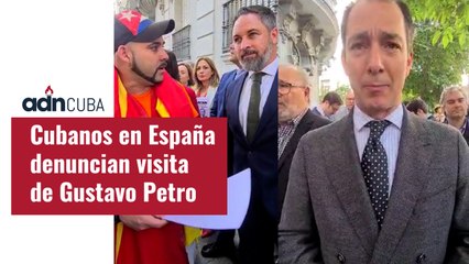 Cubanos en España denuncian visita del Gustavo Petro