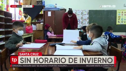 Santa Cruz: Aún no rige horario de invierno, pero hay tolerancia por el descenso de temperaturas