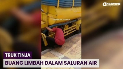 Truk Tinja Buang Limbah dalam Saluran Air di Tanjung Duren, Warga: Tiap Hari Parkir Disitu