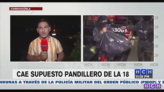 Capturan a presunto integrante de la pandilla 18 con 90 paquetes de supuesta droga