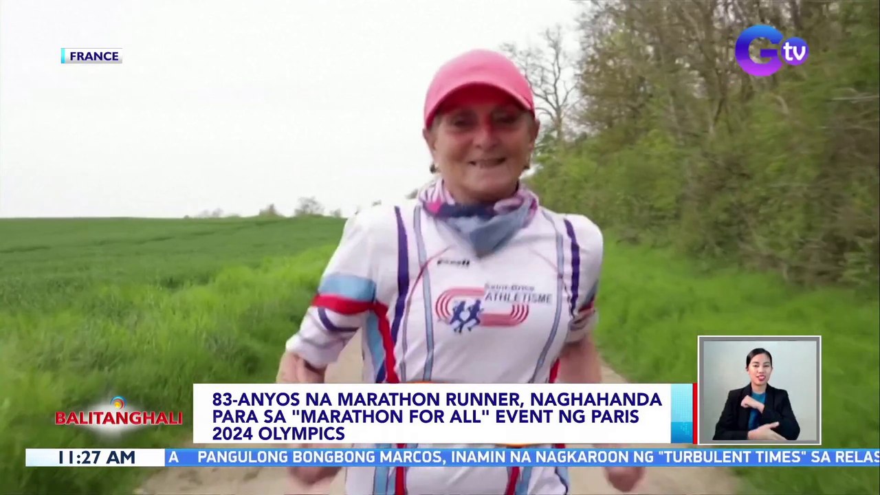 83-anyos na marathon runner, naghahanda para sa "Marathon for All" event ng Paris 2024 Olympics | BT
