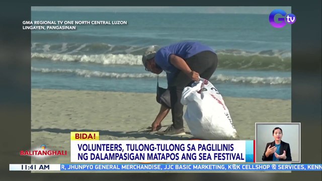 Volunteers, tulong-tulong sa paglilinis ng dalampasigan matapos ang Sea Festival | BT