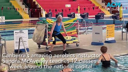 Octogenarian aerobics instructor sets example for active living