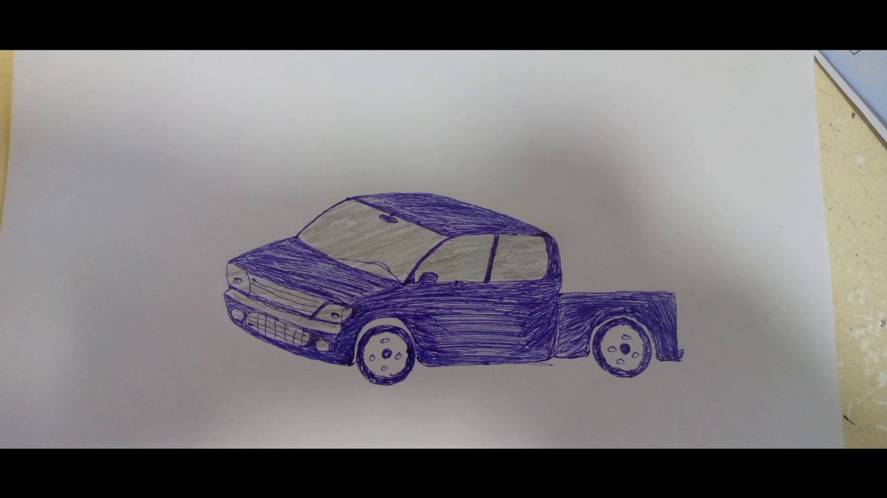 How to make draw car sketch step by step