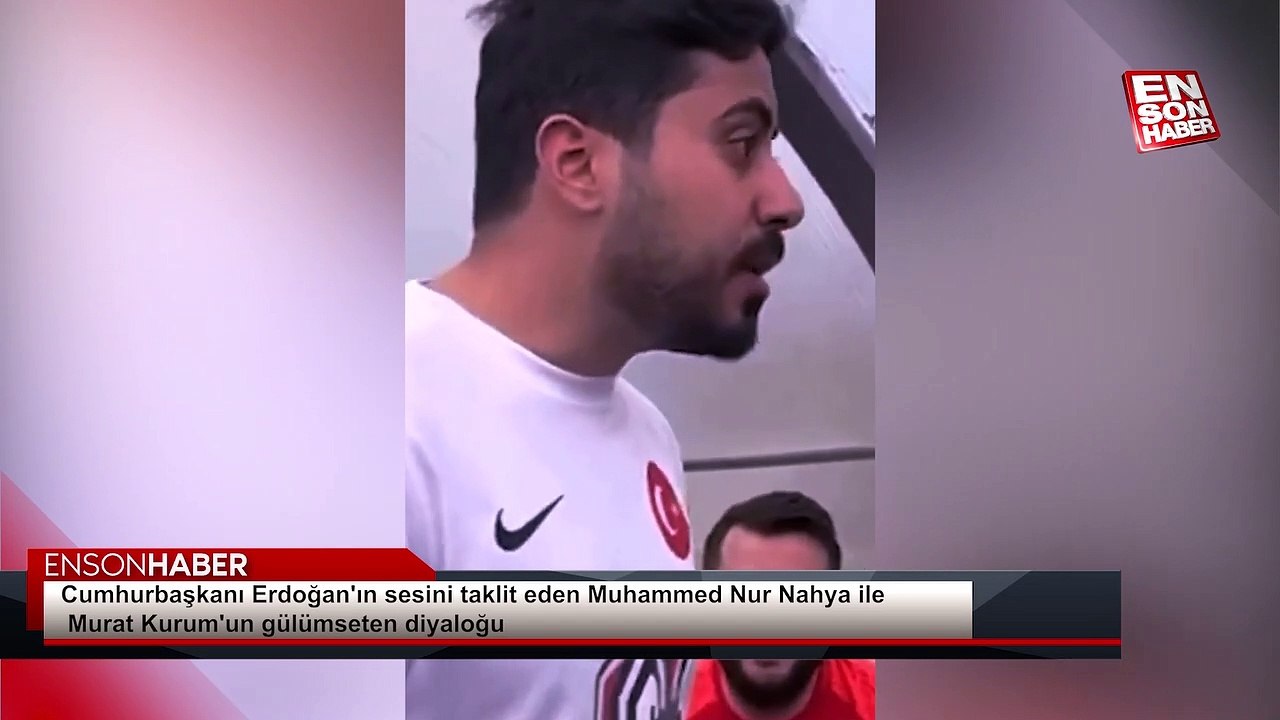 Cumhurbaşkanı Erdoğan'ın sesini taklit eden Muhammed Nur Nahya ile Murat Kurum'un gülümseten diyaloğu